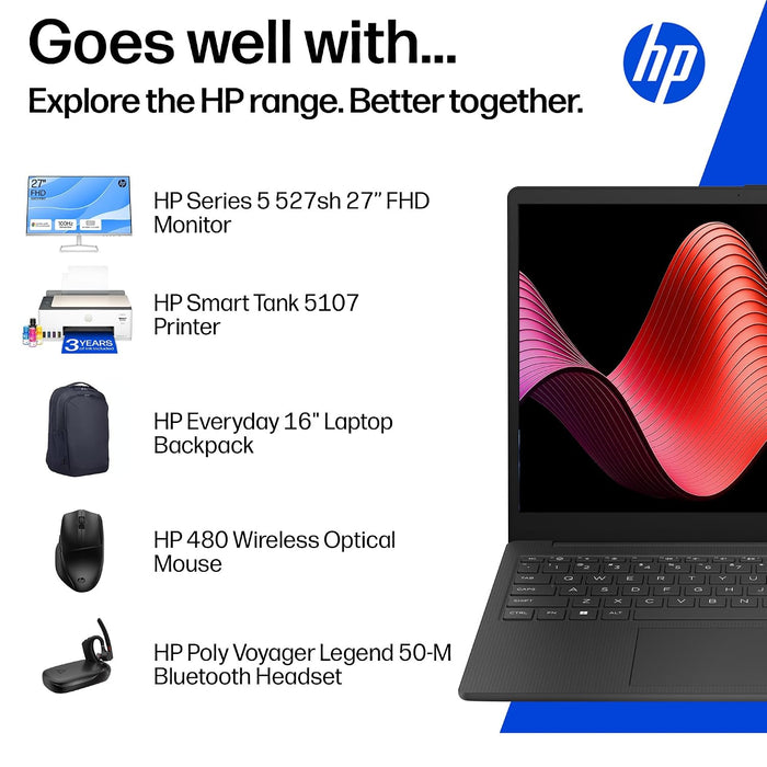 HP 15.6” Laptop | Intel Core i3-N305 | 8GB RAM | 256GB SSD | Full HD
