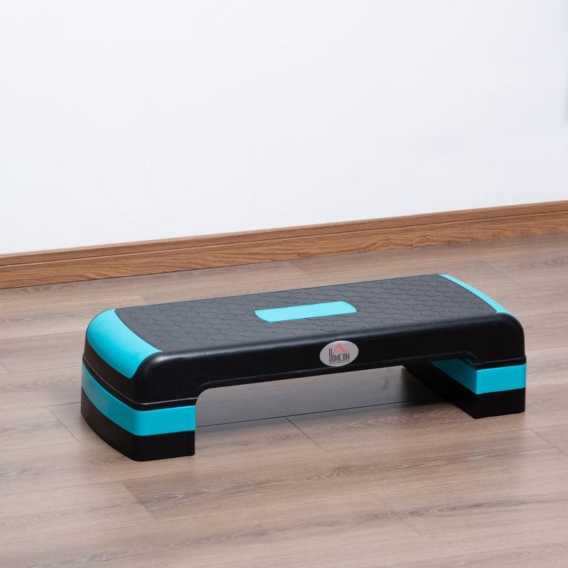 HOMCOM Aerobic Step, 10cm, 15cm & 20cm Height Adjustable Exercise Stepper, Nonslip Step Board Great for Home & Office