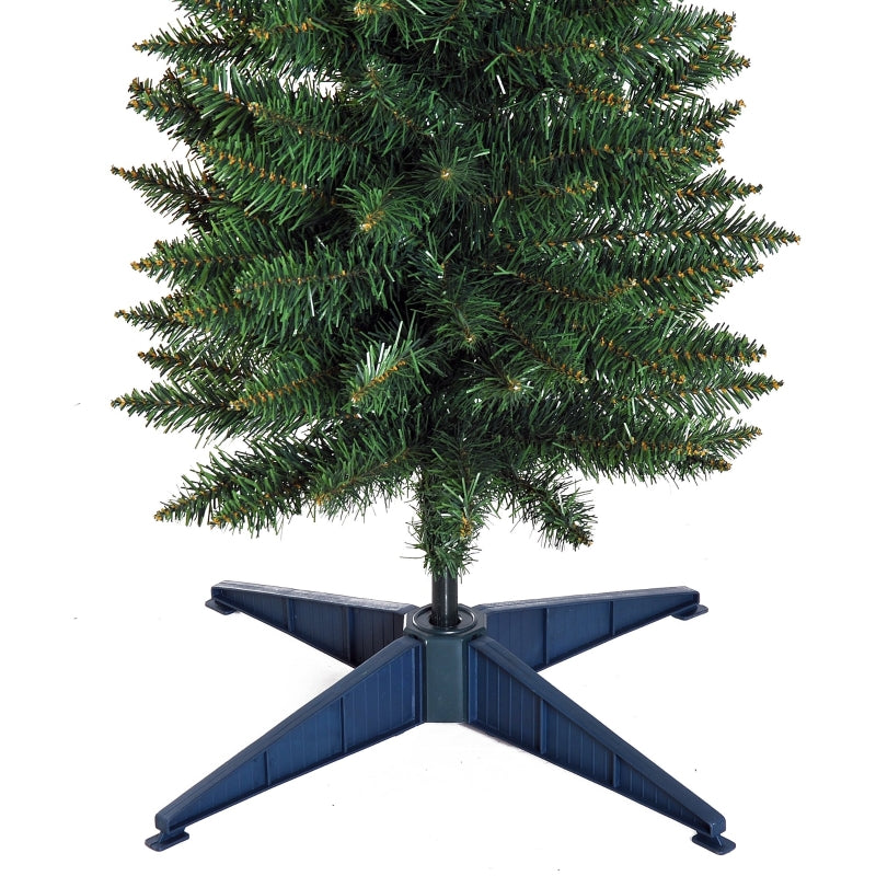 HOMCOM 1.5m Artificial Christmas Pine Tree W/Plastic Stand-Green