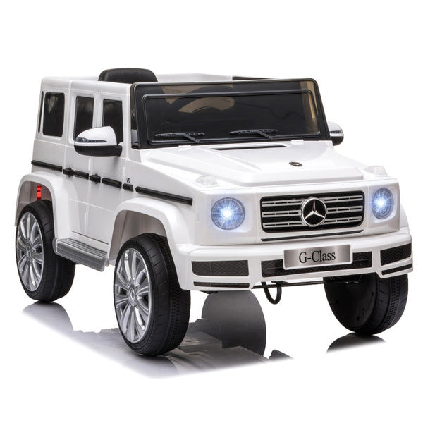 HOMCOM Compatible 12V Battery-powered Kids Electric Ride On Car Mercedes Benz G500 Toy with Parental Remote Control Music Lights MP3 Suspension Wheels