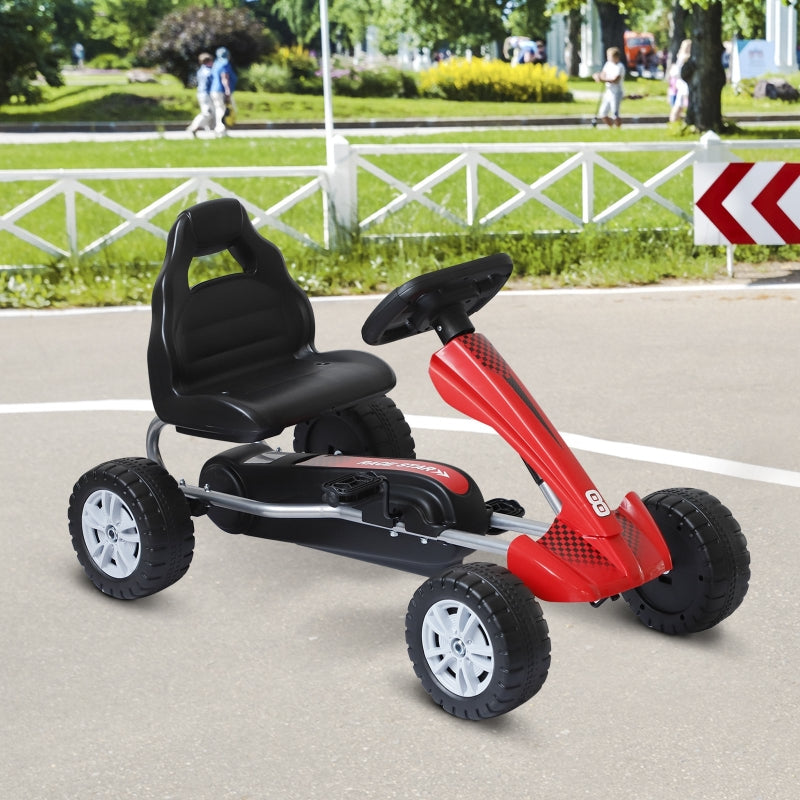 HOMCOM Kids Children Pedal Go Kart Ride On Car Toys Scooter Black & Red