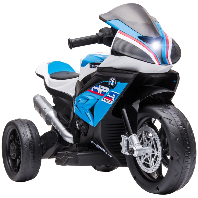 HOMCOM Licensed BMW HP4 Kids Electric Motorbike Ride-On Toy 3-Wheels 6V Battery Powered Motorcycle with Music for Girls Boy 18 - 60 Months, Blue