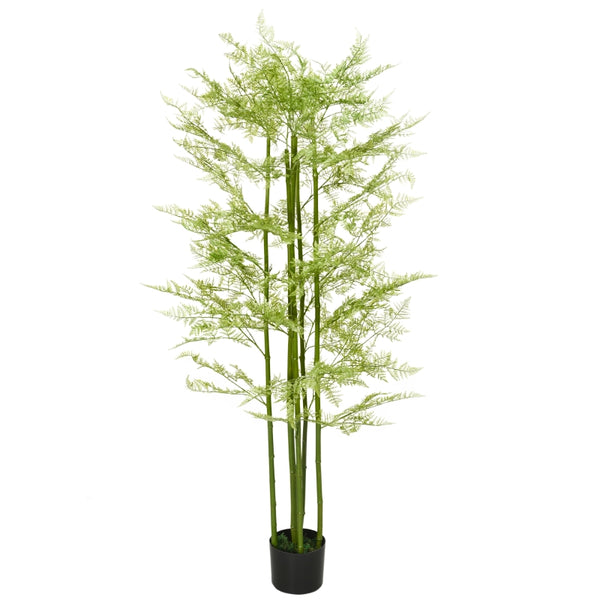 HOMCOM Decorative Artificial Plants Asparagus Fern Tree in Pot Fake Plants for Home Indoor Outdoor Decor, 155cm