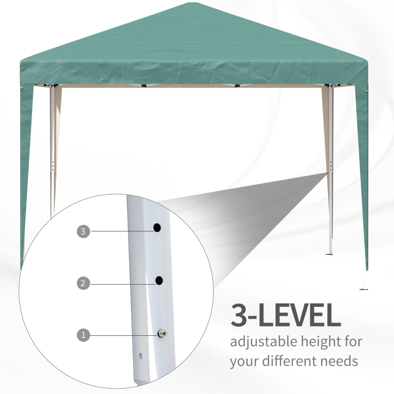 Outsunny 3 x 3 meter Garden Heavy Duty Canopy Rentals Marquee Party Tent Folding Wedding Canopy-Green