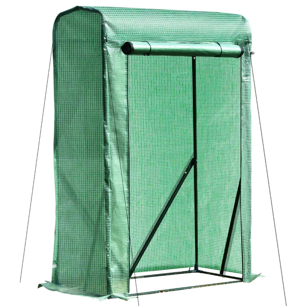 Outsunny Outdoor PE Greenhouse Steel Frame Plant Cover with Zipper 100L x 50W x 150HCM - Green