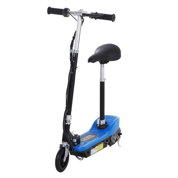 HOMCOM Outdoor Ride On Powered Scooter for kids Sporting Toy 120W Motor Bike 2 x 12V Battery - Blue