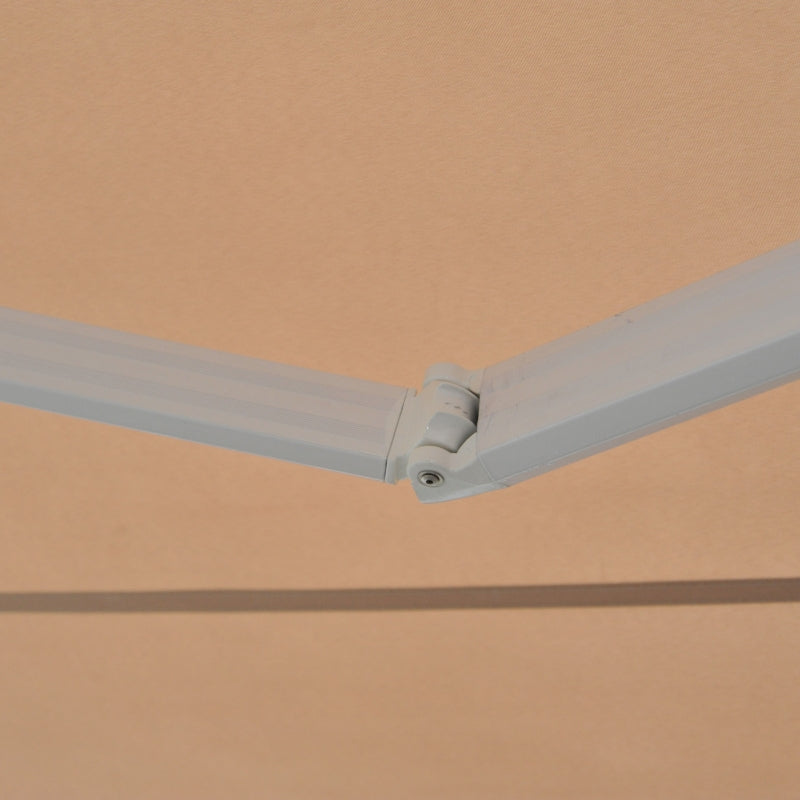 Outsunny 3.5Lx2.5M Retractable Awning-Cream White