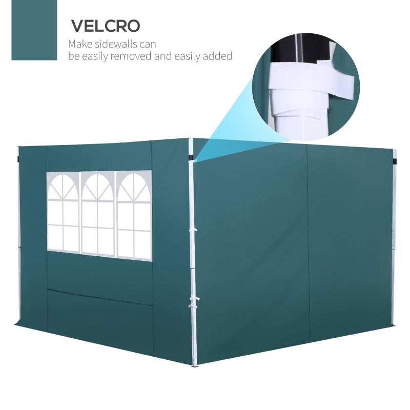 Outsunny 3m Gazebo Exchangeable Side Panel-Green