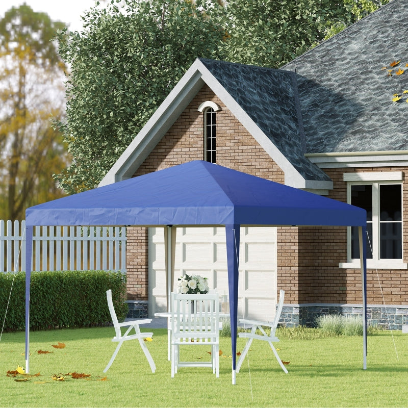 Outsunny 3 x 3M Garden Pop Up Gazebo Marquee Party Tent Wedding Canopy (Blue) + Carrying Bag