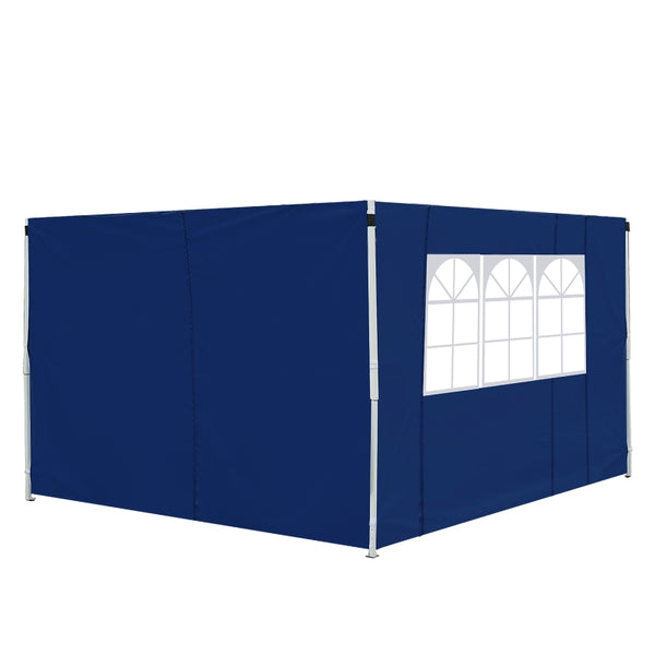 Outsunny 3m Gazebo Exchangeable Side Panel Panels W/ Window-Blue