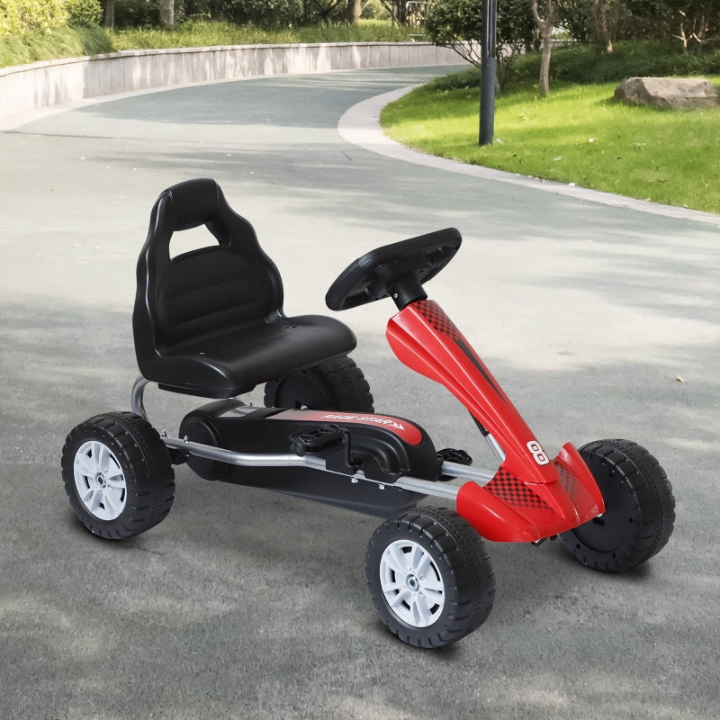 HOMCOM Kids Children Pedal Go Kart Ride On Car Toys Scooter Black & Red