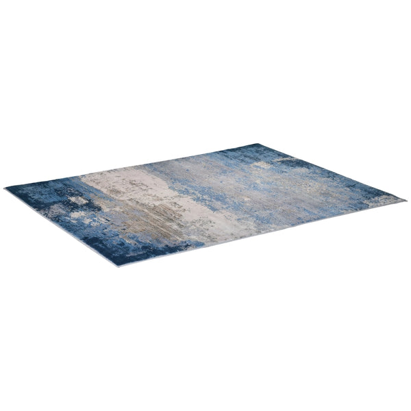 HOMCOM Modern Blue Rug, Render Area Rugs Large Carpet for Living Room, Bedroom, Dining Room, 160x200 cm