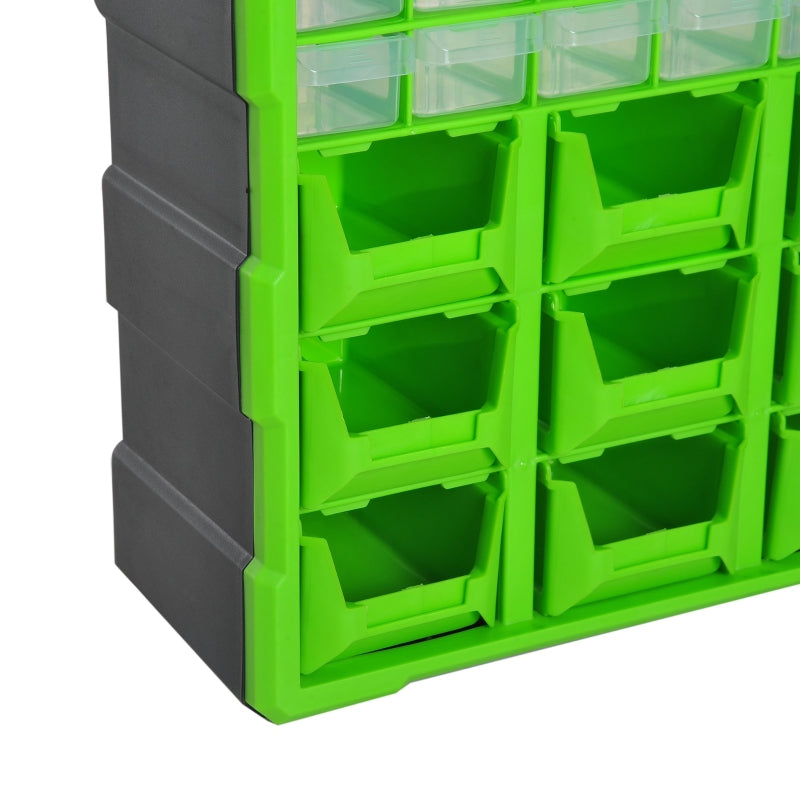 DURHAND 39 Drawer Storage Cabinets, 38Lx16Dx47.5H cm, Plastic-Green