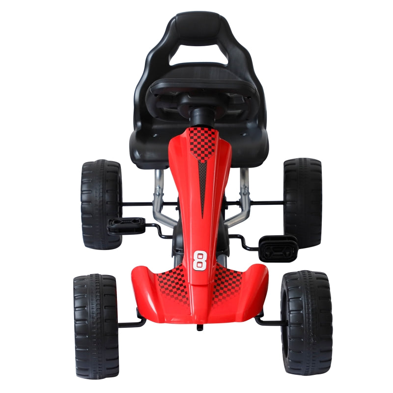 HOMCOM Kids Children Pedal Go Kart Ride On Car Toys Scooter Black & Red