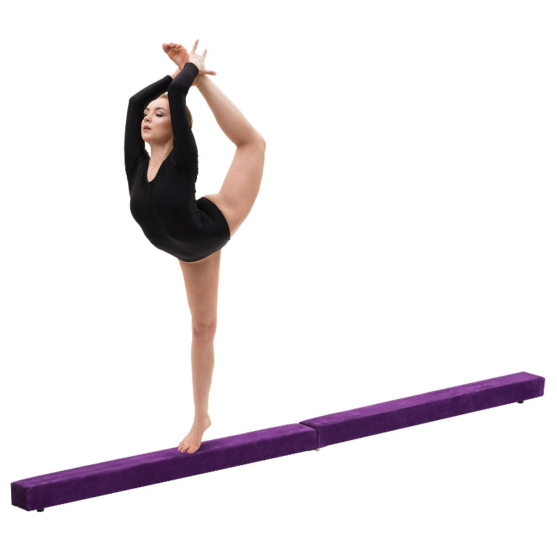 HOMCOM Balance Beam Trainer, 2.4 m-Purple