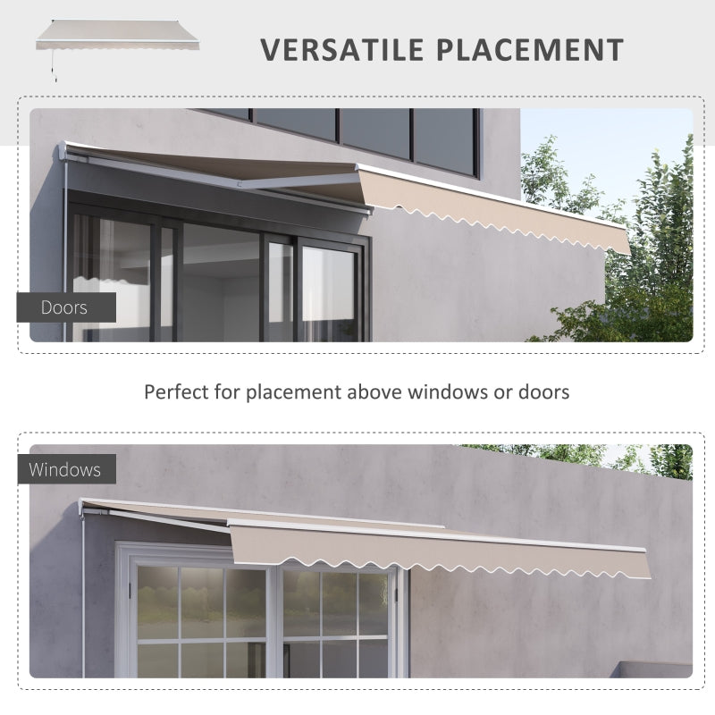 Outsunny 2.95Lx2.5M  Retractable Manual/Electric Awning