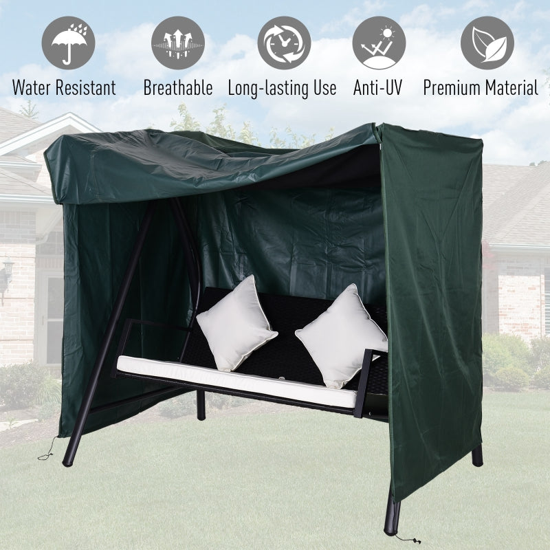 Outsunny 600D Oxford Polyester Waterproof Swing Chair Cover Green