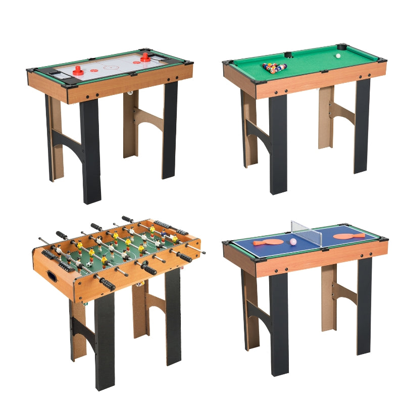 HOMCOM 4-In-1 Multi Game Table, 87x43x73 cm-Multi Colour