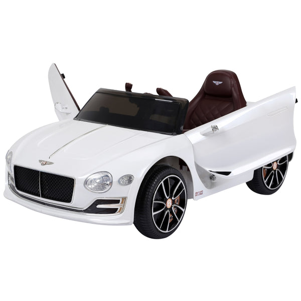 HOMCOM Kids Electric Ride-on Car W/ LED Lights-White