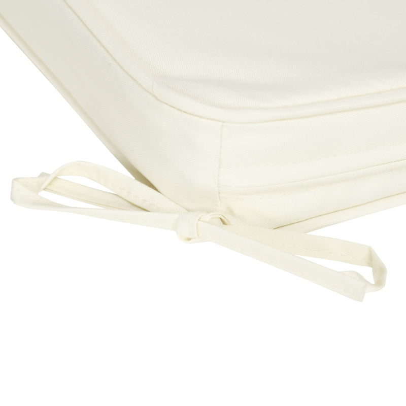 Outsunny Set of 6 Pcs Chair Cushion, 42Lx42Wx5T cm-Cream White