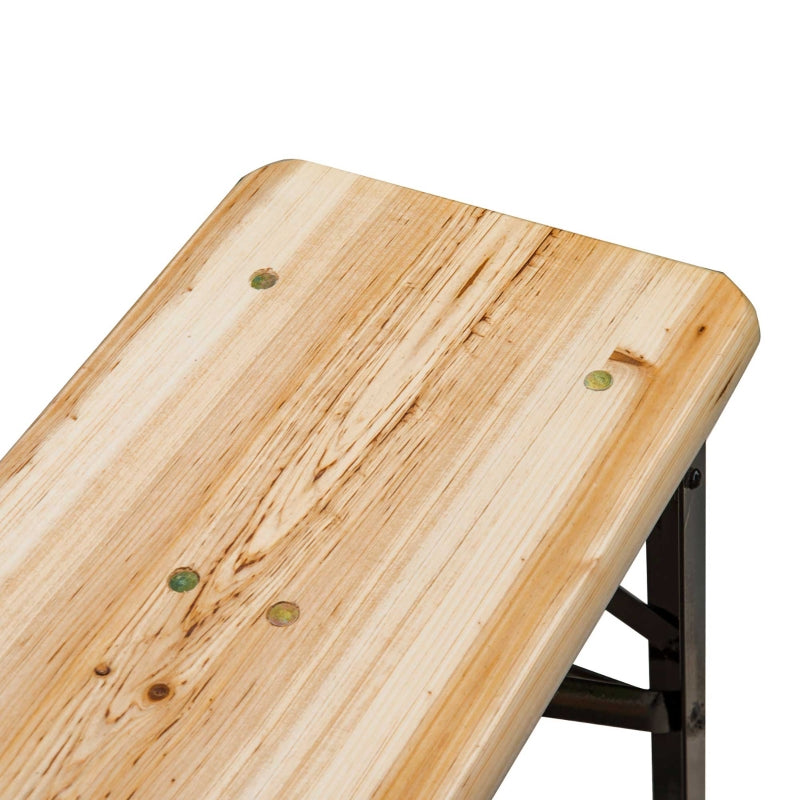 Outsunny Picnic Wooden Table and Bench Set