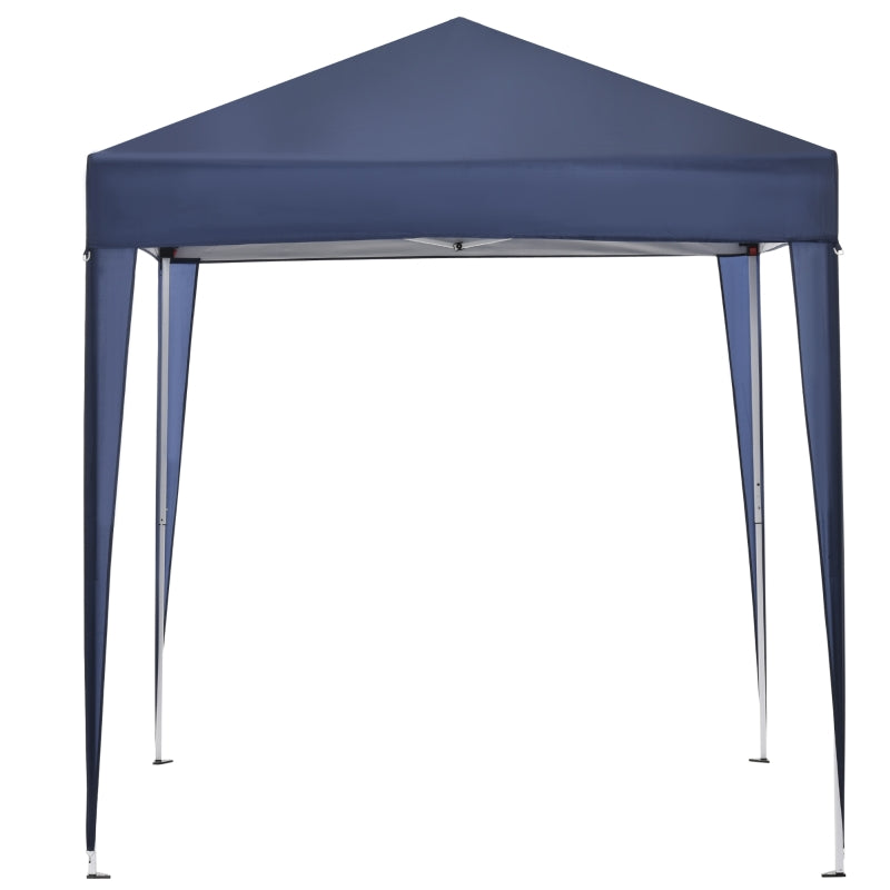 Outsunny 2x2m Garden Pop Up Gazebo Marquee Party Tent Wedding Awning Canopy W/ free Carrying Case + Removable 2 Walls 2 Windows-Blue