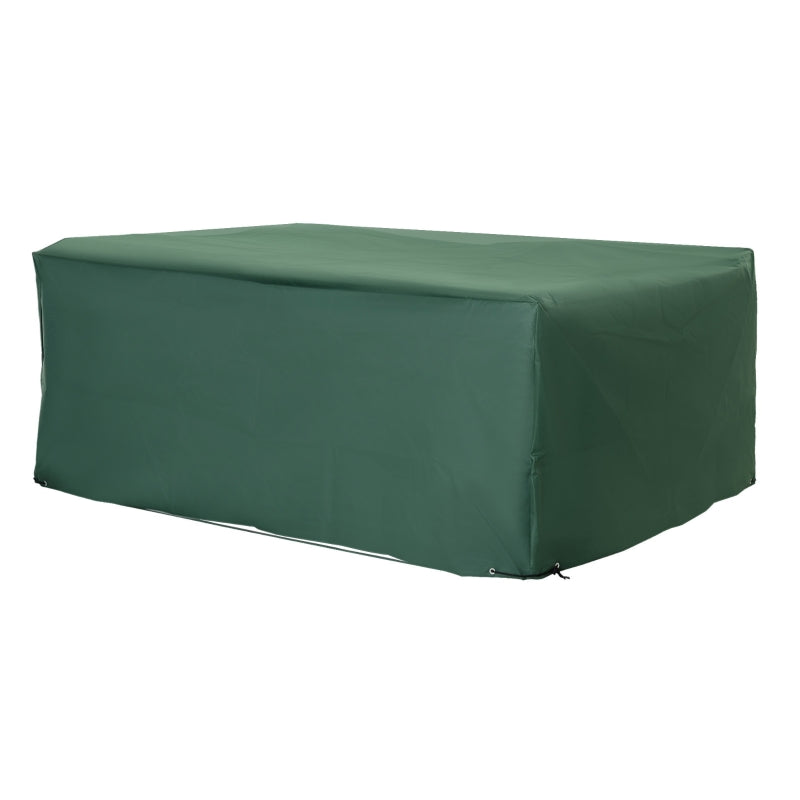 Outsunny 600D Garden Furniture Cover Outdoor Garden Rattan Furniture Protection Oxford Patio Set Cover Waterproof Anti-UV Green 205 x 145 x 70cm