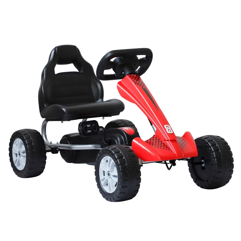 HOMCOM Kids Children Pedal Go Kart Ride On Car Toys Scooter Black & Red