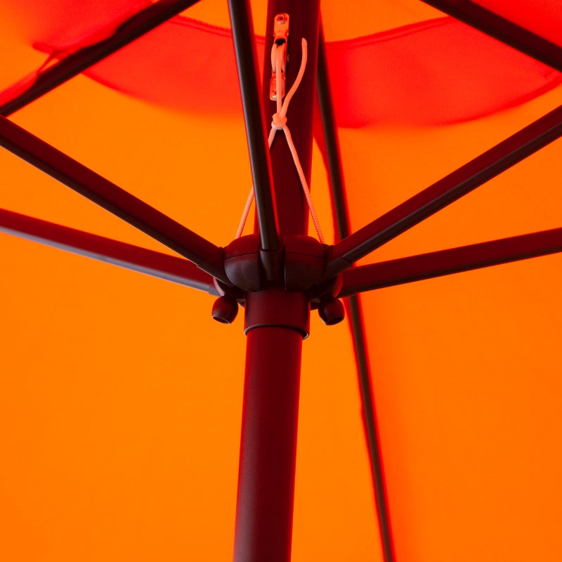 Outsunny 2.7M Patio Tilt Umbrella Sun Parasol Outdoor Garden Sun Shade Aluminium Frame with Crank（Orange）