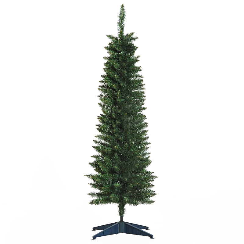 HOMCOM 1.5m Artificial Christmas Pine Tree W/Plastic Stand-Green