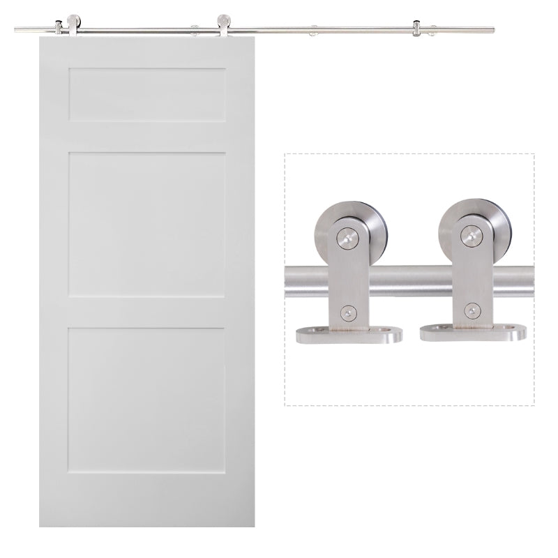 HOMCOM 35-45mm Track Stainless Steel Sliding Door Kit Silver