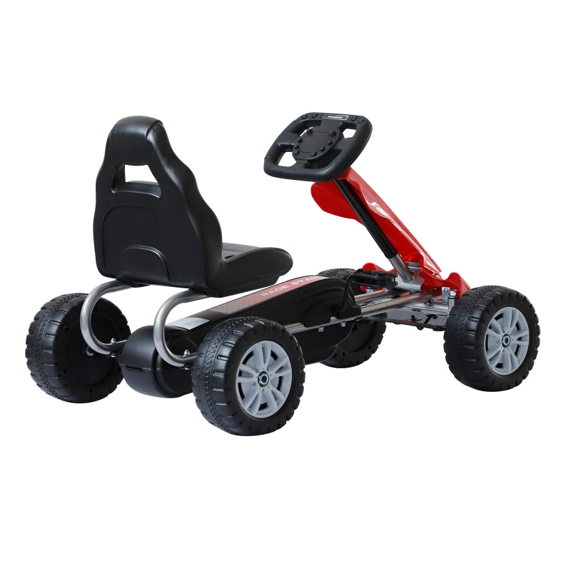 HOMCOM Kids Children Pedal Go Kart Ride On Car Toys Scooter Black & Red