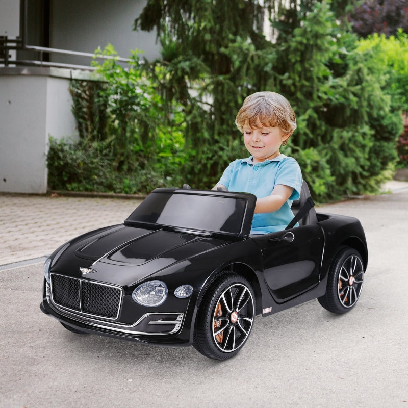 HOMCOM Kids Electric Car 6V Battery PP Licensed Bentley Ride On Toys Black