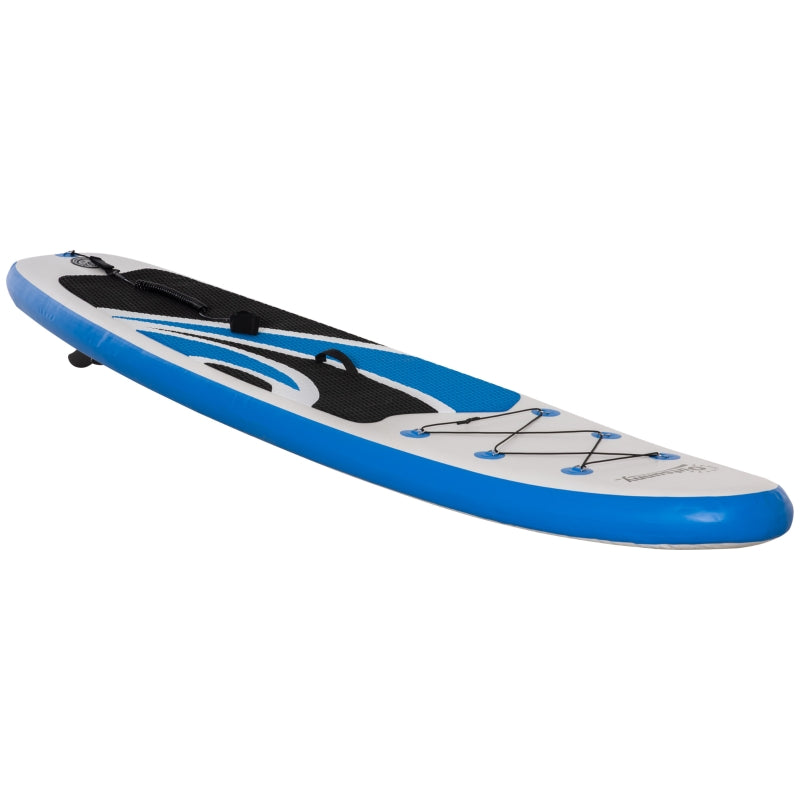 Outsunny 10'6" x 30" x 6" Inflatable Paddle Stand Up Board, Adjustable Aluminium Paddle Non-Slip Deck Board with ISUP Accessories, 320L x 76W x 15H cm