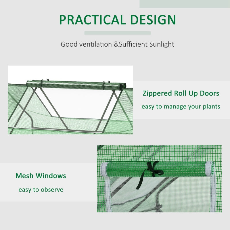 Outsunny 1.8 x 1.4M  Mini Greenhouse Portable Flower Planter for Garden Backyard w/ Zipper