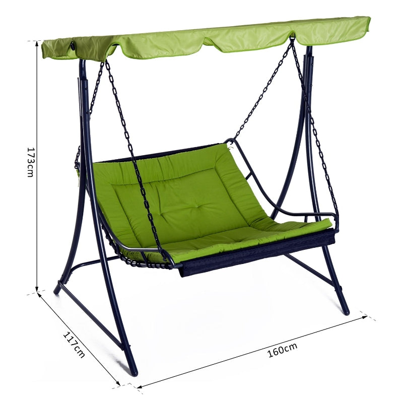 Outsunny Swing Chair Hammock Seat-Green