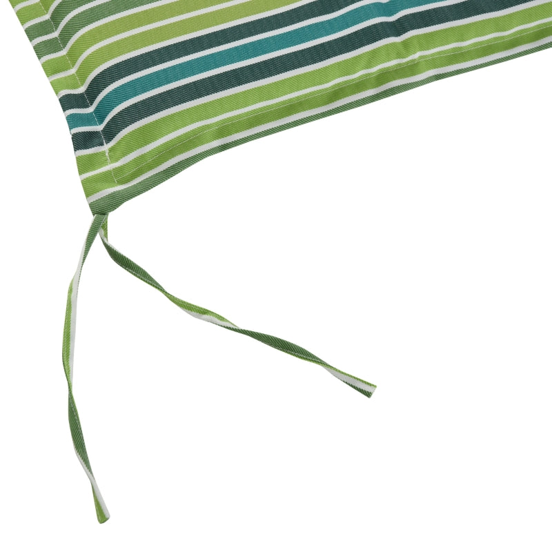 Outsunny Outdoor Cushion Pad Set for Rattan Furniture Polyester Set of 2 Seat Cushion Chair Cushion, Patio Conversation Set Cushions, Green Stripes