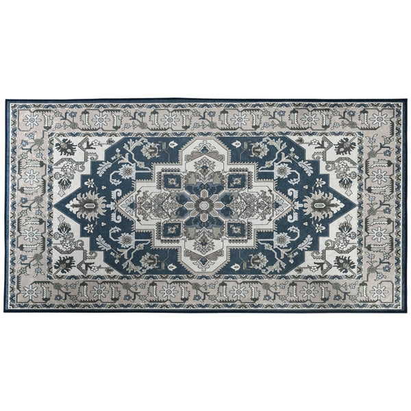 HOMCOM Vintage Persian Rugs, Boho Bohemian Area Rugs Large Carpet for Living Room, Bedroom, Dining Room, 80x150 cm, Grey