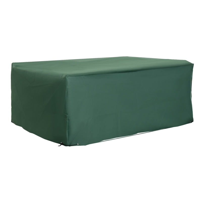 Outsunny 600D Garden Furniture Cover Outdoor Garden Rattan Furniture Protection Oxford Patio Set Cover Waterproof Anti-UV Green 245 x 165 x 55cm