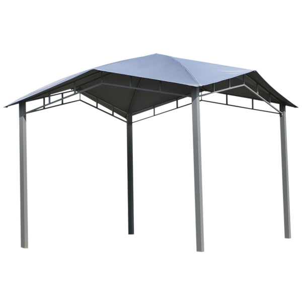 Outsunny 3x3(m) Outdoor Patio Gazebo Pavilion Canopy Tent Sunshade Steel Frame Grey