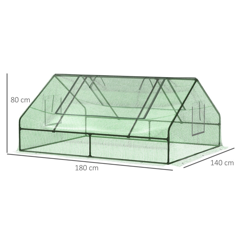 Outsunny 1.8 x 1.4M  Mini Greenhouse Portable Flower Planter for Garden Backyard w/ Zipper