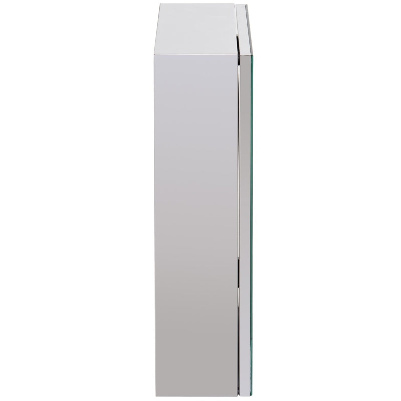 HOMCOM Stainless Steel Wall-mounted Bathroom Mirror Storage Cabinet 300mm (W)