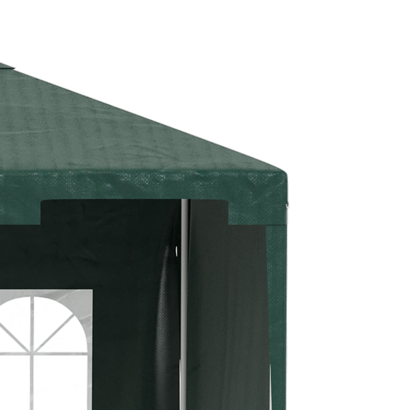 Outsunny 3 x 4 m Garden Gazebo Marquee Party Tent with 2 Sidewalls for Patio Yard Outdoor - Green