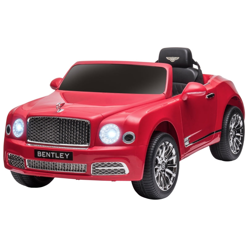 HOMCOM Kids Electric Ride On Car with Parent Remote, 12V Battery Powered Toy Car with Music Horn Lights MP3 Suspension Wheels for 37-72 Months, Red