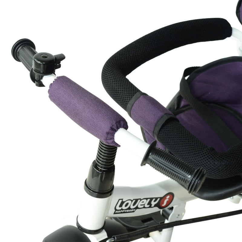 HOMCOM Baby Tricycle W/Handle-White/Purple