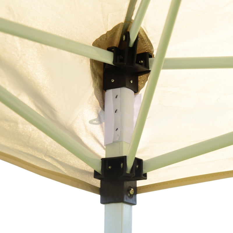 Outsunny 3m x 6 m Garden Pop-Up Canopy Marquee w/Mesh Apron-Beige