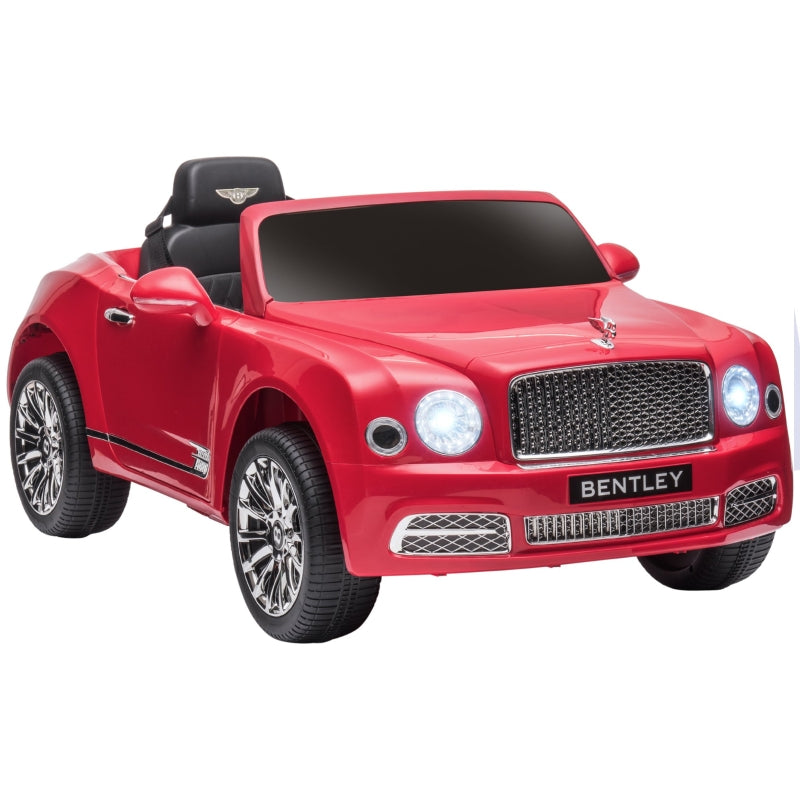 HOMCOM Kids Electric Ride On Car with Parent Remote, 12V Battery Powered Toy Car with Music Horn Lights MP3 Suspension Wheels for 37-72 Months, Red