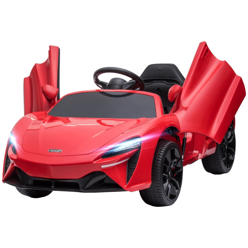 HOMCOM Mclaren Licensed Kids Electric Ride on Car with Butterfly Doors, 12V Powered Electric Car with Remote Control, Horn, Headlights, MP3