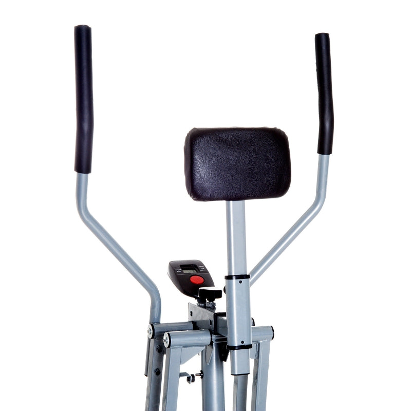 HOMCOM Cross Trainer Elliptical Machine Air Walker with LCD for Home Gym, Silver and Black