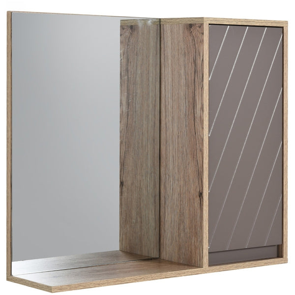 HOMCOM MDF Wall Mounted Bathroom Cabinet w/ Mirror